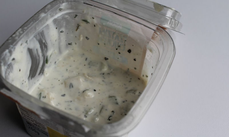 Open Asda Tzatziki chicken container