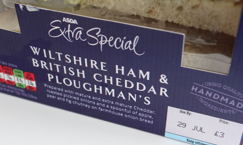 Asda Wiltshire Ham Ploughman's Sandwich Review