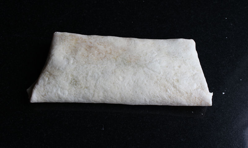 Finished tortilla wrap parcel