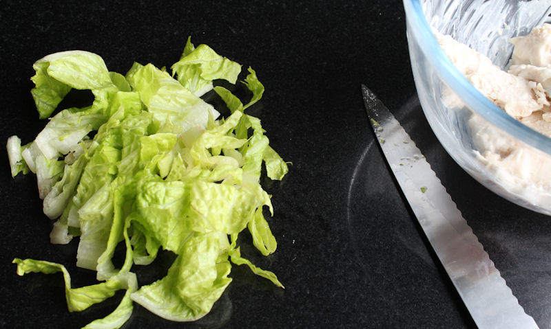 Shredded romaine lettuce