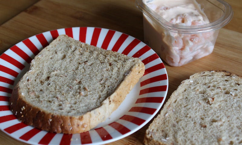 Tesco Prawn Cocktail Sandwich, wholemeal bread