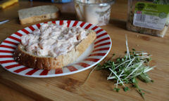 Tesco Prawn Cocktail Sandwich, salad cress