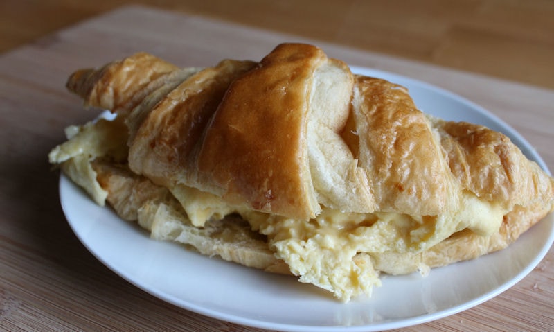 Folded Scrambled Egg Croissant Recipe
