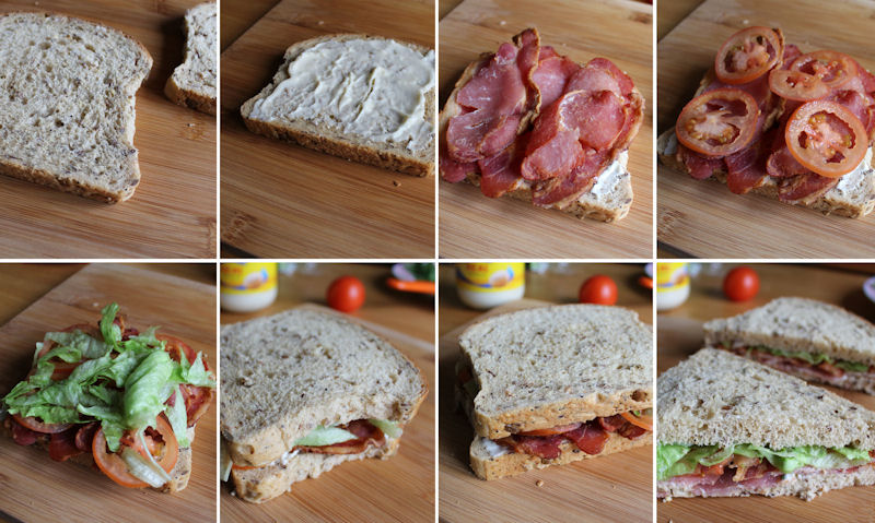 how to make BLT sandwich in pictures