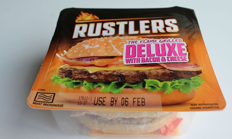 Rustlers The Flame Grilled Deluxe, Bacon & Cheese Review