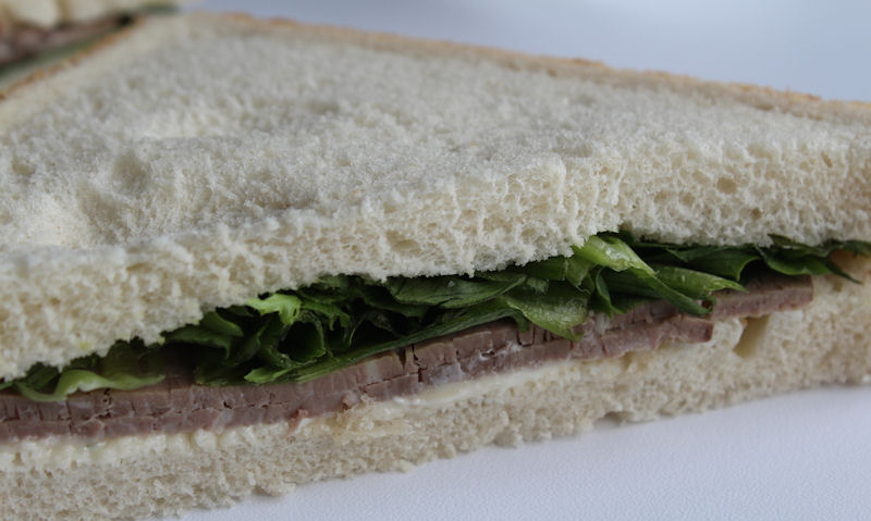 Tesco beef and horseradish closeup shot