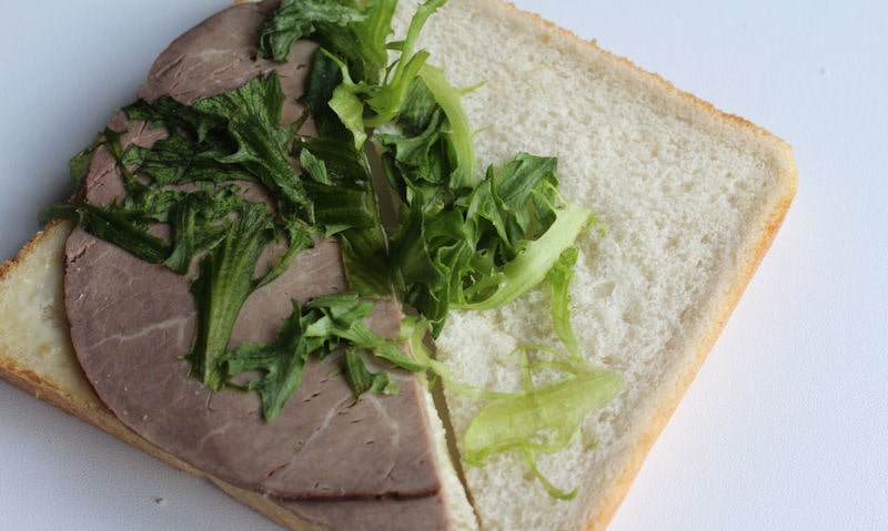 Tesco Beef & Horseradish Sandwich, filling