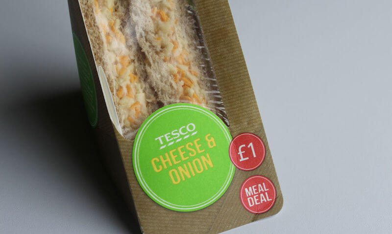 Tesco Cheese & Onion Sandwich