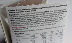 Tesco Chicken Salad Sandwich, package details