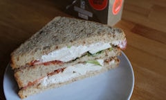 Tesco Chicken Salad Sandwich, plated up