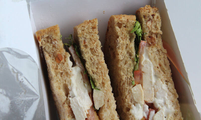 Chicken Salad Sandwich, salad seen on top