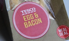 Tesco Egg & Bacon Sandwich, packaging
