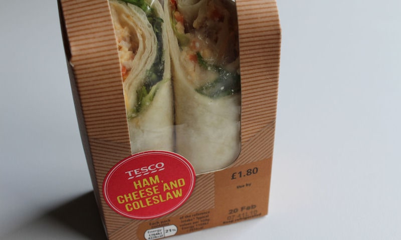 Tesco Ham, Cheese & Coleslaw Wrap Review