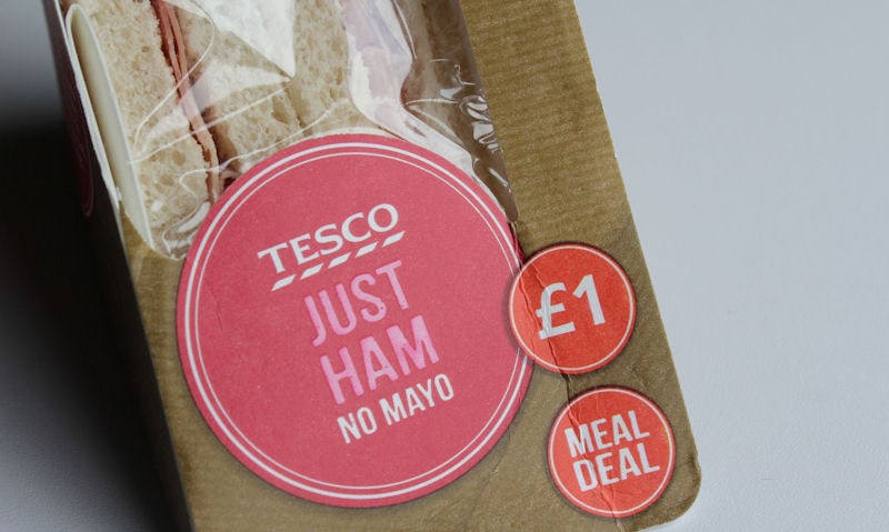 Tesco Just Ham (No Mayo) Sandwich