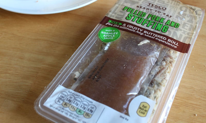 Tesco Ready to Eat Pulled Pork, Stuffing Sandwich Review