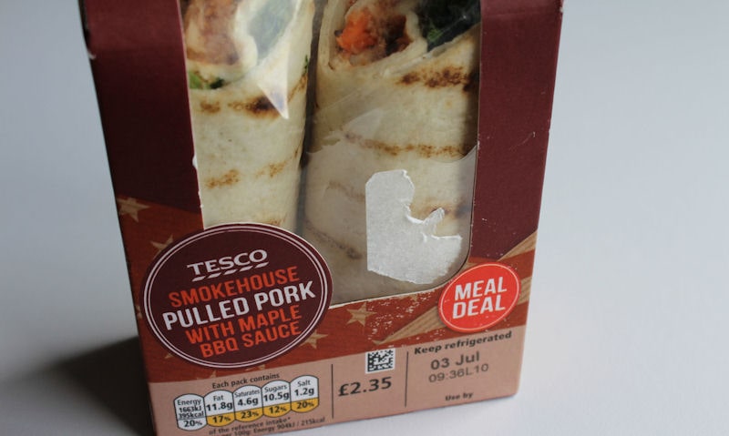 Tesco Smokehouse Pulled Pork, Maple BBQ Wrap